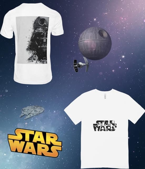 Camisas personalizadas con temática Star Wars de Eitan Prints